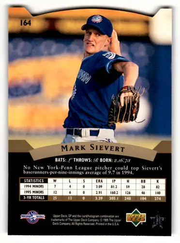 Original gloss 1995 SP Top Prospects Mark Sievert NM-MT baseball card ID 60778