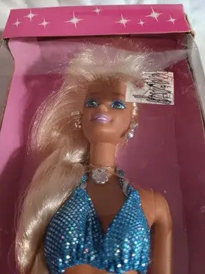 1995 Sparkle Beach Barbie Doll Long Blonde Hair Mattel #13132 NRFB New In Box - Collectibles