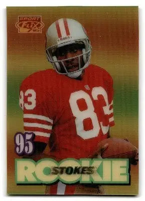 1995 Sportflix #125 J.J. Stokes - Football Card Single