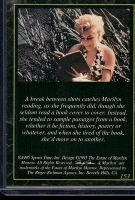 1995 Sports Time Inc. Marilyn Monroe #153 - Non-Sports Card Single