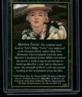 1995 Sports Time Inc. Marilyn Monroe #158 - Non-Sports Card Single