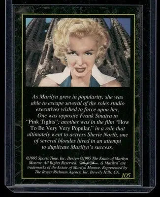 1995 Sports Time Marilyn Monroe Marilyn Monroe #105 - Non-Sports Card Single