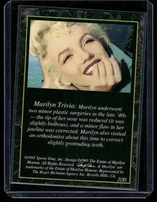 1995 Sports Time Marilyn Monroe Marilyn Monroe #108 - Non-Sports Card Single