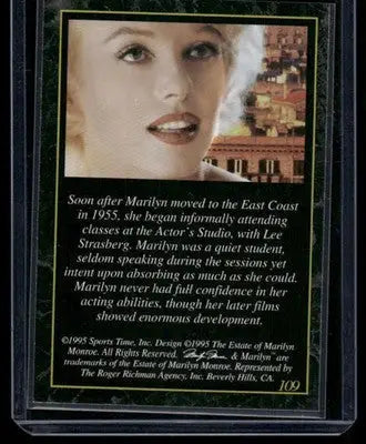 1995 Sports Time Marilyn Monroe Marilyn Monroe #109 - Non-Sports Card Single