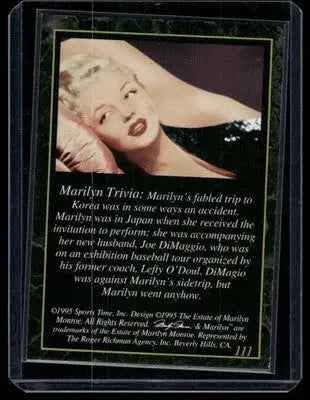 1995 Sports Time Marilyn Monroe Marilyn Monroe #111 - Non-Sports Card Single