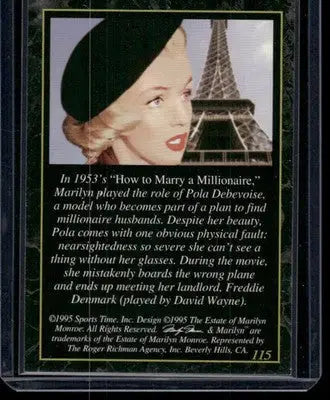 1995 Sports Time Marilyn Monroe Marilyn Monroe #115 - Non-Sports Card Single