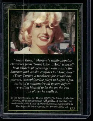 1995 Sports Time Marilyn Monroe Marilyn Monroe #122 - Non-Sports Card Single
