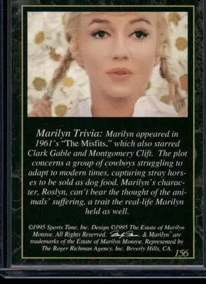 1995 Sports Time Marilyn Monroe #156 - Non-Sports Card Single