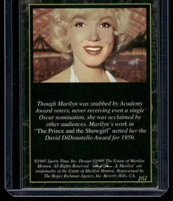 1995 Sports Time Marilyn Monroe #161 - Non-Sports Card Single
