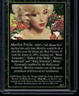 1995 Sports Time Marilyn Monroe #167 - Non-Sports Card Single