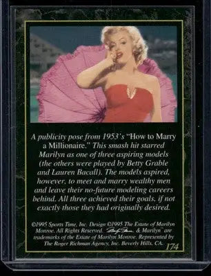 1995 Sports Time Marilyn Monroe #174 - Non-Sports Card Single