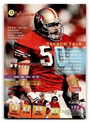 1995 Stadium Club #122 Gary Plummer - Football Card Single