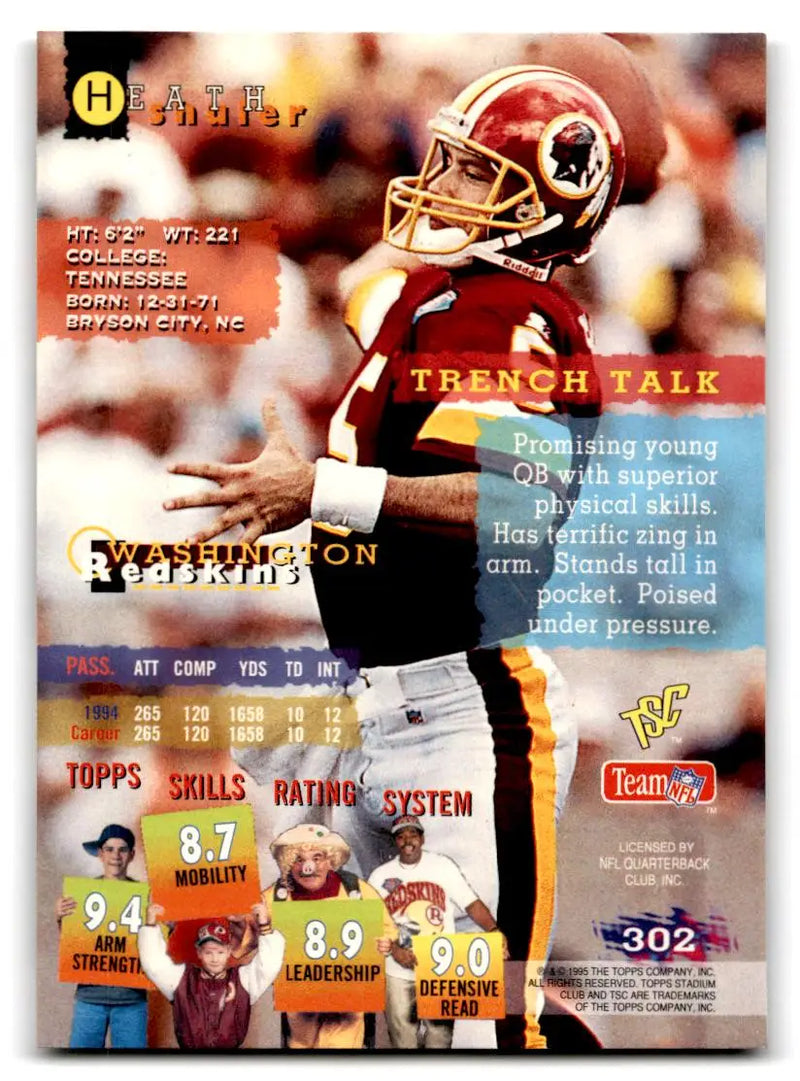 1995 Stadium Club #302 Heath Shuler - Football Card Single