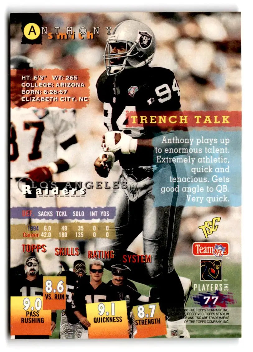 1995 Stadium Club #77 Anthony Smith - Football Card Single