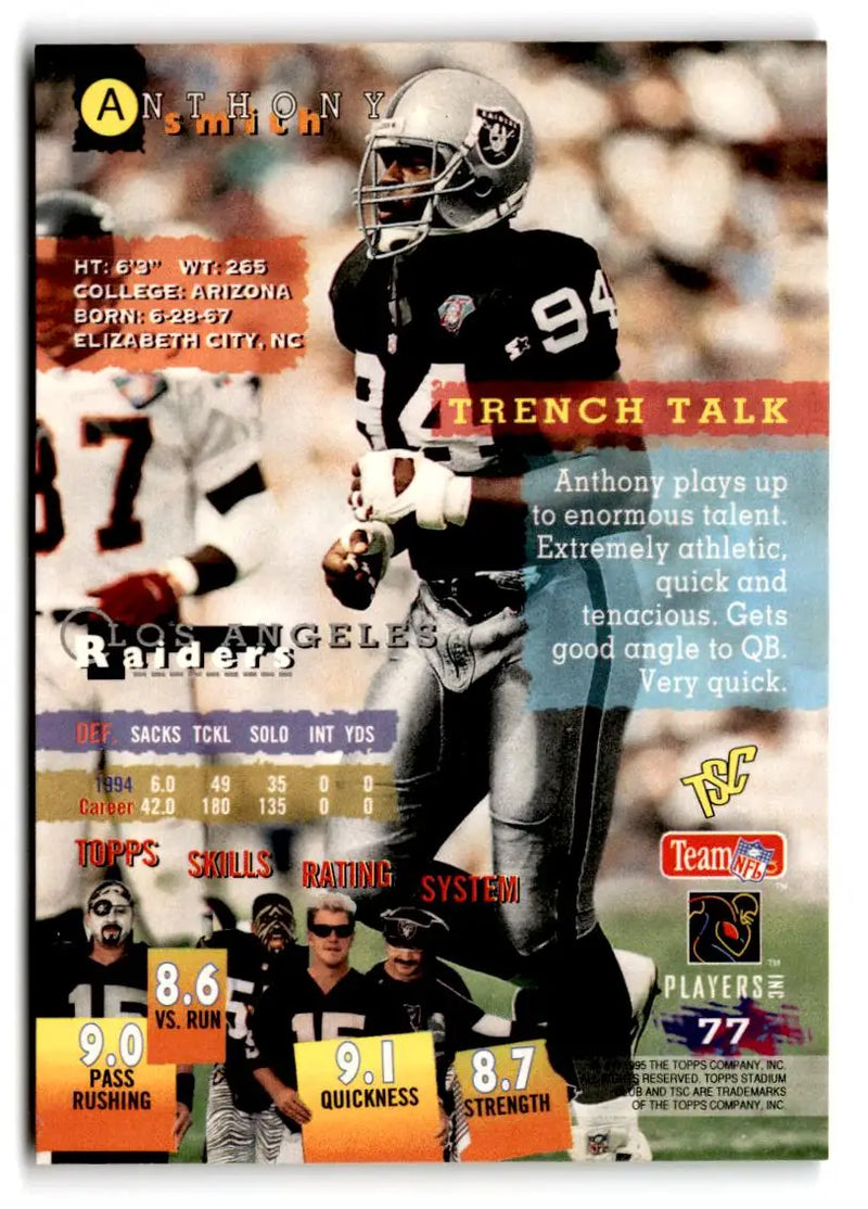 1995 Stadium Club #77 Anthony Smith - Football Card Single