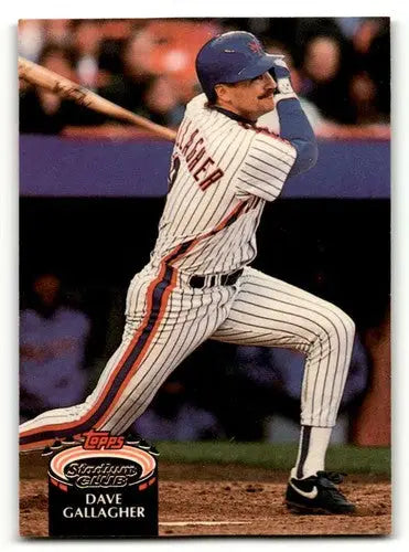 1995 Stadium Club Dave Gallagher baseball card with original gloss featuring New York Mets