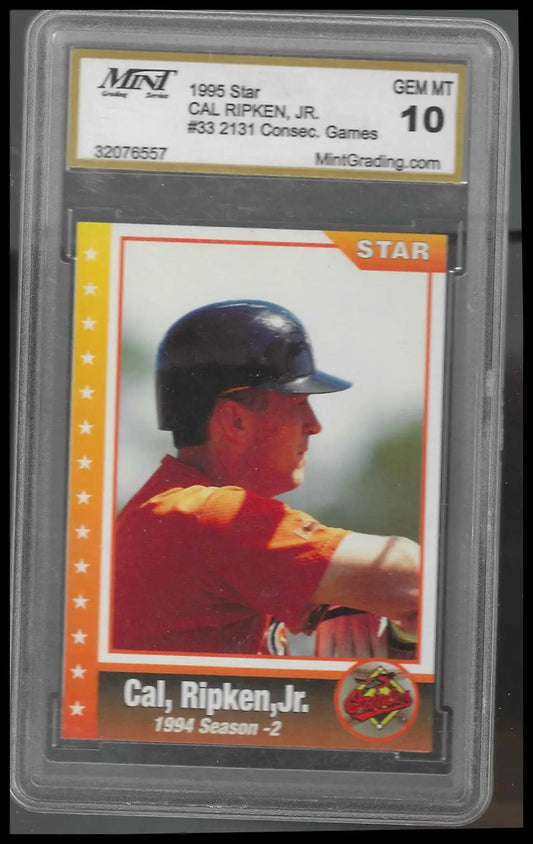 1995 Star Cal Ripken Jr. 80 #33 Cal Ripken Jr. MINT 10 - Baseball Card Single