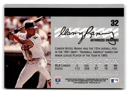 1995 Studio #32 Manny Ramirez NM-MT Indians ID:81236 - Baseball Card Single