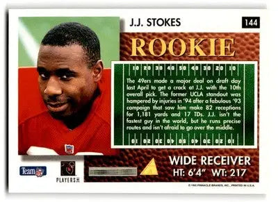 1995 Summit #144 J.J. Stokes - Football Card Single