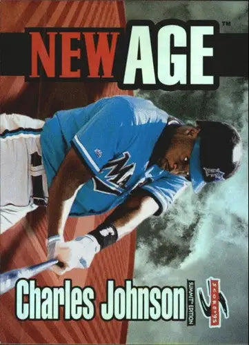 Original gloss 1995 Summit New Age NA8 Charles Johnson Marlins trading card