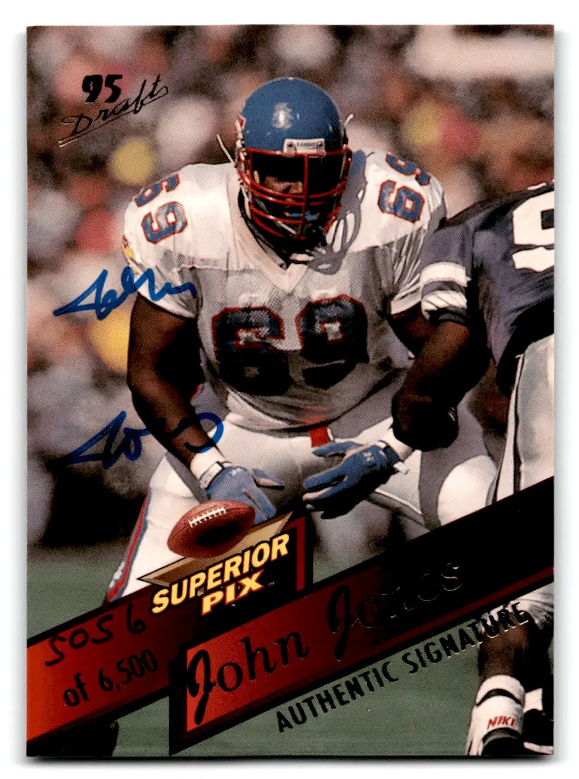 1995 Superior Pix John Jones #101 Autogrgaph Kansas Jayhawks - Basketball Card Single