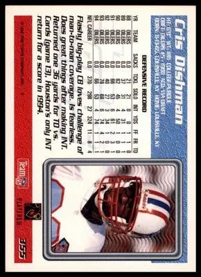 1995 Topps Cris Dishman 355 Houston Oilers