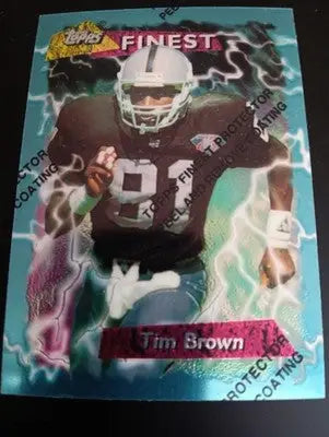 1995 Topps Finest - Tim Brown #111 Refractor. Raiders. NRMT+ - Football Card Single
