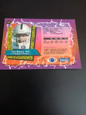 1995 Topps Finest - Tim Brown #111 Refractor. Raiders. NRMT+ - Football Card Single