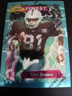 1995 Topps Finest - Tim Brown #111 Refractor. Raiders. NRMT+ - Football Card Single