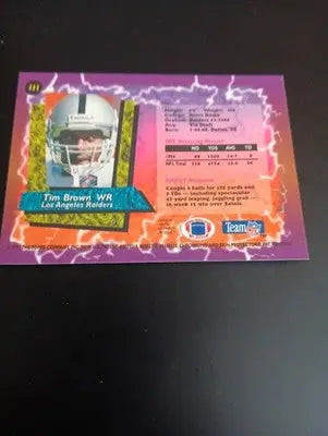 1995 Topps Finest - Tim Brown #111 Refractor. Raiders. NRMT+ - Football Card Single