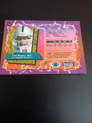 1995 Topps Finest - Tim Brown #111 Refractor. Raiders. NRMT+ - Football Card Single