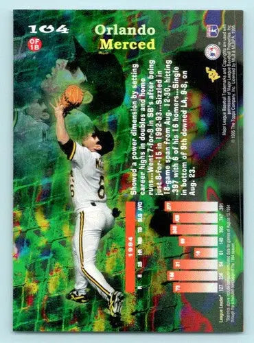 1995 Topps Stadium Club Virtual Reality #104 Orlando Merced NM Near Min ID:72522 - Baseball Card Single