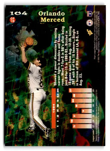 1995 Topps Stadium Club Virtual Reality #104 Orlando Merced NM Near Min ID:72522 - Baseball Card Single