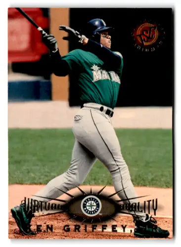 Ken Griffey Jr. baseball card from 1995 Topps Stadium Club Virtual Reality series