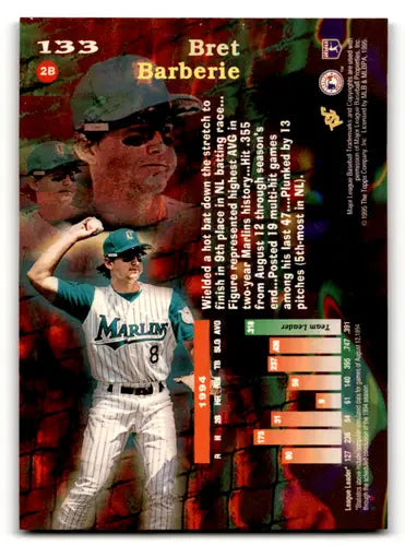 Original gloss 1995 Topps Stadium Club Virtual Reality Bret Barberie baseball card
