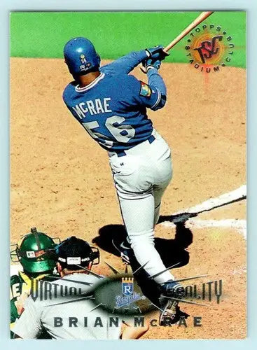 Original gloss of Brian McRae baseball card from Topps Stadium Club Virtual Reality series