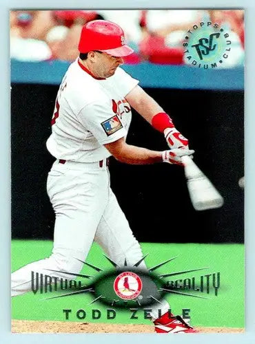 Original gloss of Todd Zeile baseball card from Topps Stadium Club Virtual Reality series