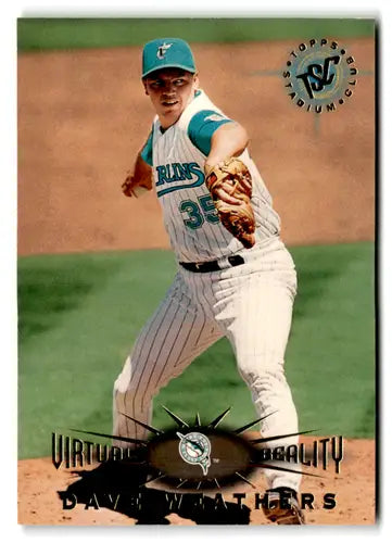 Baseball card of Dave Weathers from Topps Stadium Club Virtual Reality series