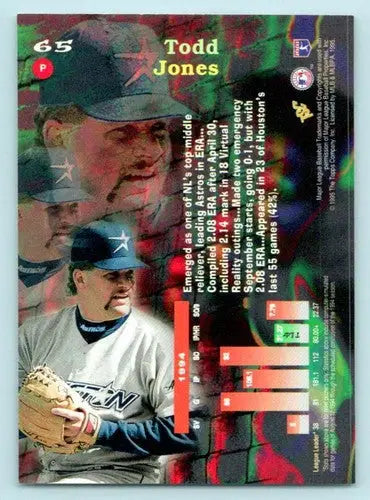 1995 Topps Stadium Club Virtual Reality #65 Todd Jones NM-MT Astros ID:72193 - Baseball Card Single