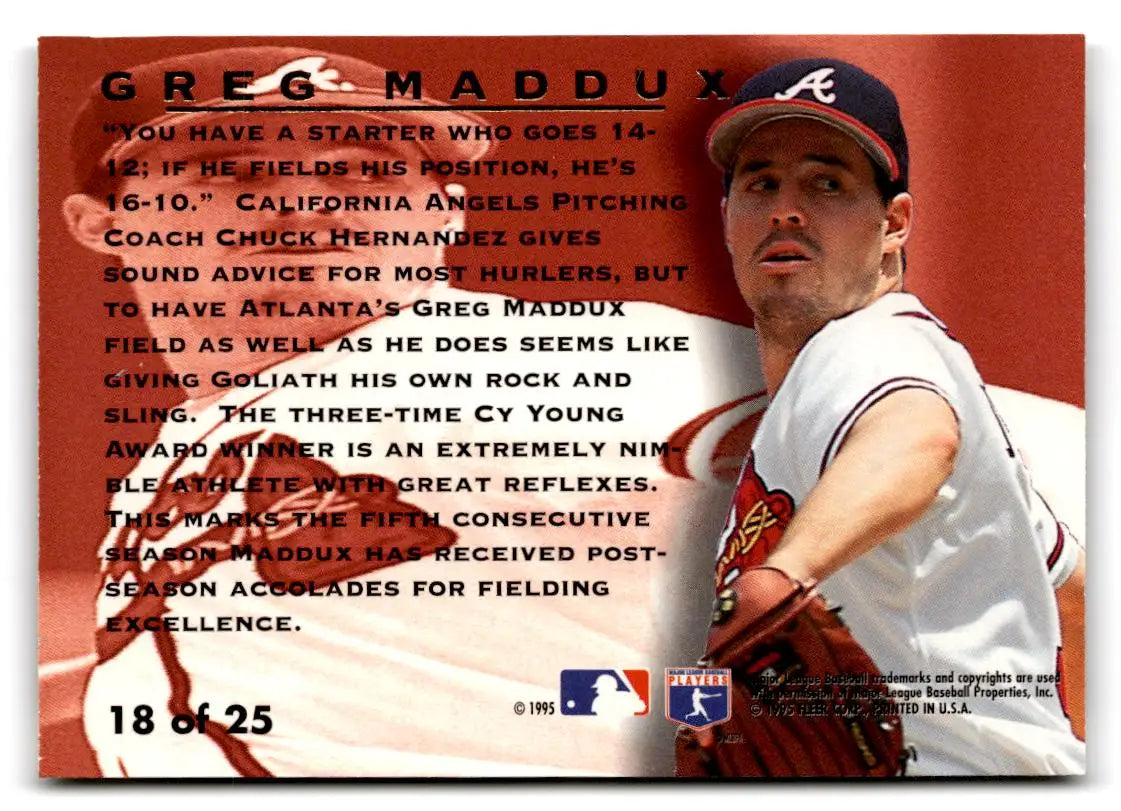 1995 Ultra #18 Greg Maddux Award Winners - Baseball Card Single