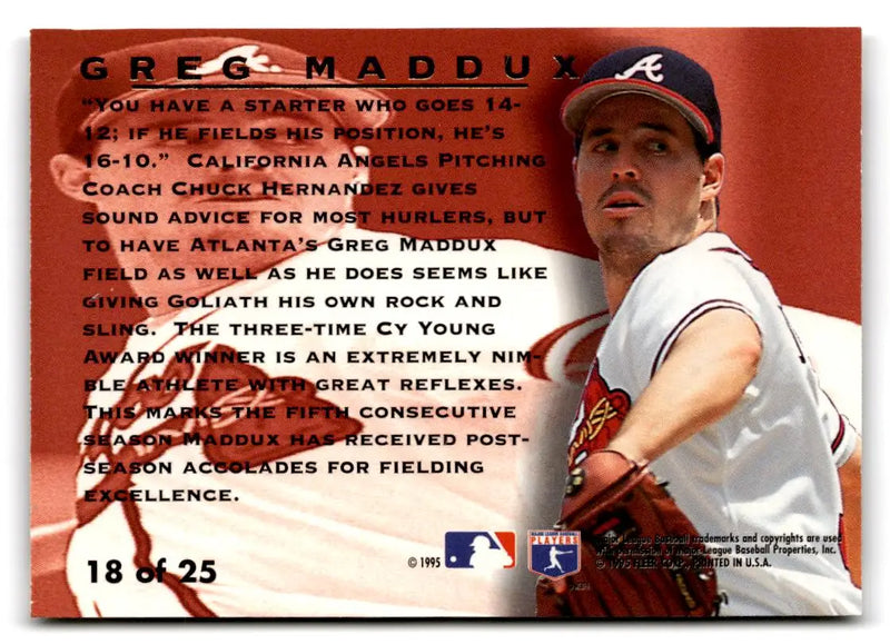 1995 Ultra #18 Greg Maddux Award Winners - Baseball Card Single