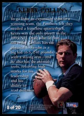 1995 Ultra - 1st Rounders Kerry Collins 8 Carolina Panthers
