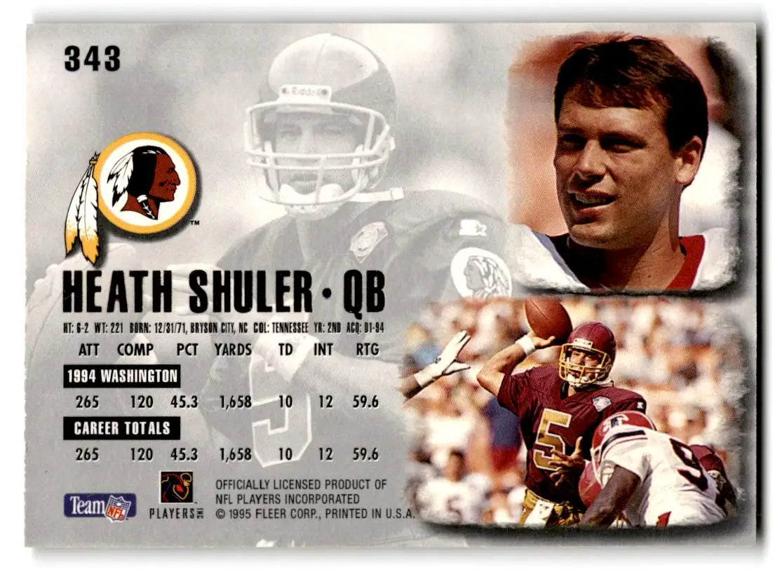 1995 Ultra #343 Heath Shuler - Football Card Single