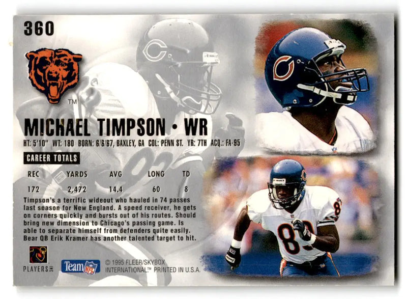 1995 Ultra #360 Michael Timpson Gold Medallion - Football Card Single