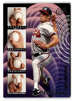 1995 Ultra #4 Greg Maddux Strikeout Kings - Baseball Card Single