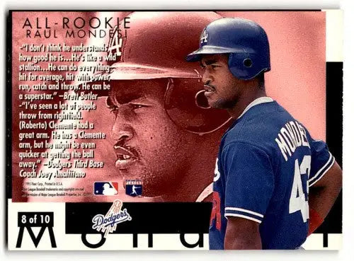 Raul Mondesi Los Angeles Dodgers baseball card from 1995 Ultra Series EX/NM