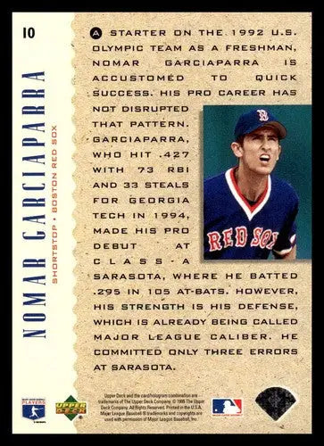 1995 Upper Deck #10 Nomar Garciaparra NM-MT Red Sox ID:72013 - Baseball Card Single