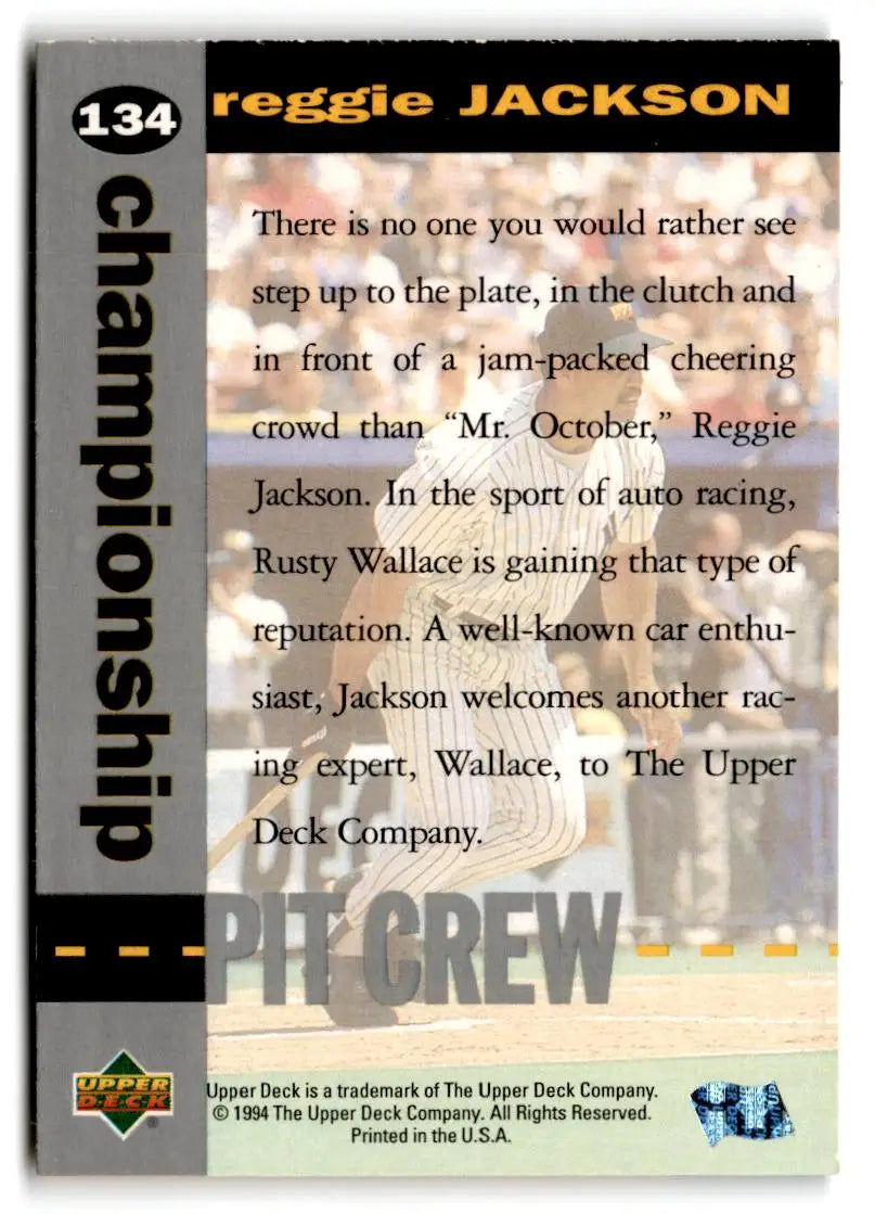 1995 Upper Deck #134 Reggie Jackson - Baseball Card Single