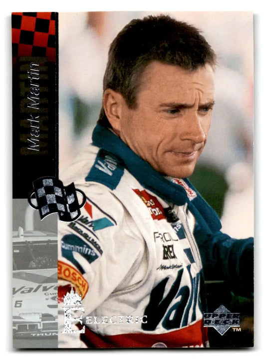 1995 Upper Deck #187 Mark Martin Silver Signature / Electric Silver - Racing Card Single