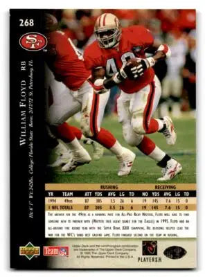 1995 Upper Deck #268 William Floyd - Football Card Single